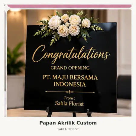 Papan Bunga Akrilik Kudus